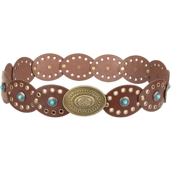 Wide Leather Waist Belt for Women Elastic Dress Belt Adjustable Western - Picture 6 of 6